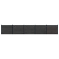 Pannello di Recinzione WPC e Alluminio Nero - 5 pezzi