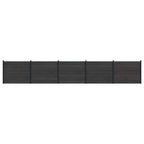 Pannello di Recinzione WPC e Alluminio Nero - 5 pezzi