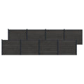 Pannello di Recinzione WPC e Alluminio Nero - 8 Pezzi