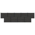 Pannello di Recinzione WPC e Alluminio Nero - 9 Pezzi