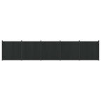 Pannello di Recinzione WPC e Alluminio Nero 880x186,5 cm - Set 5 pezzi
