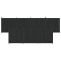 Pannello di Recinzione 7 pcs WPC e Alluminio Nero