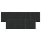 Pannello di Recinzione 7 pcs WPC e Alluminio Nero