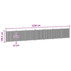 Pannello di Recinzione 7 pcs WPC e Alluminio Nero