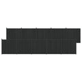 Pannello di Recinzione 10 pcs WPC e Alluminio Nero 1755x186,5 cm
