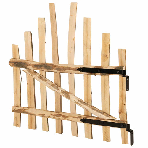 Cancello della recinzione arcuato in legno di nocciolo 100 x 90 cm