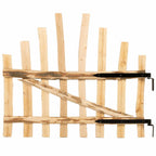Cancello della recinzione arcuato in legno di nocciolo 100 x 90 cm