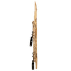 Cancello della recinzione arcuato in legno di nocciolo 100 x 90 cm