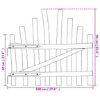 Cancello della recinzione arcuato in legno di nocciolo 100 x 90 cm