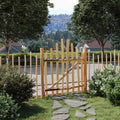 Cancello della recinzione arcuato in legno di nocciolo 100 x 120 cm