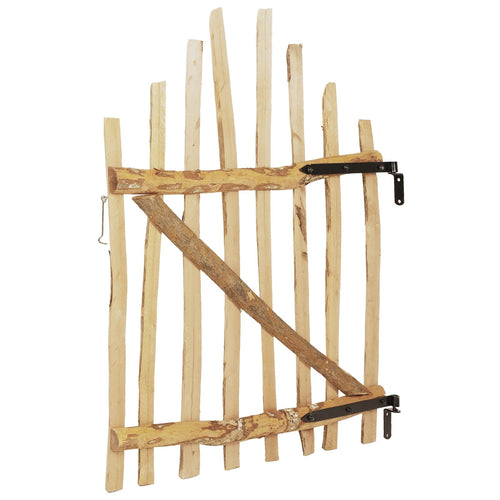 Cancello della recinzione arcuato in legno di nocciolo 100 x 120 cm