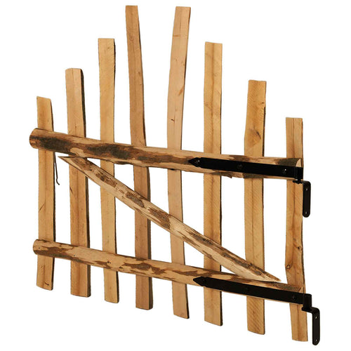 Cancello della recinzione arcuato in legno di nocciolo 100 x 90 cm