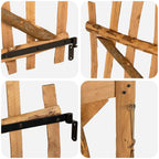 Cancello della recinzione arcuato in legno di nocciolo 100 x 120 cm