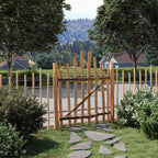 Cancello della recinzione arcuato in legno di nocciolo 100 x 120 cm