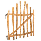 Cancello della recinzione arcuato in legno di nocciolo 100 x 120 cm