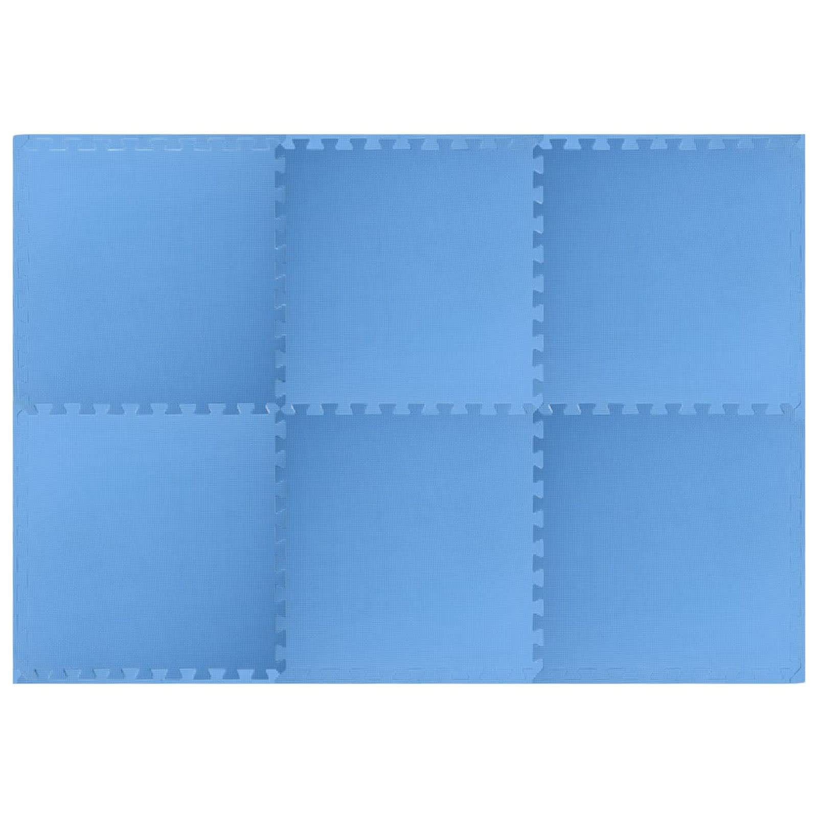 Tappetino per piscina 6 pezzi blu 2,16 m² schiuma EVA
