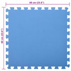 Tappetino per piscina 6 pezzi blu 2,16 m² schiuma EVA
