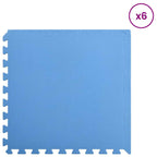 Tappetino per piscina 6 pezzi blu 2,16 m² schiuma EVA