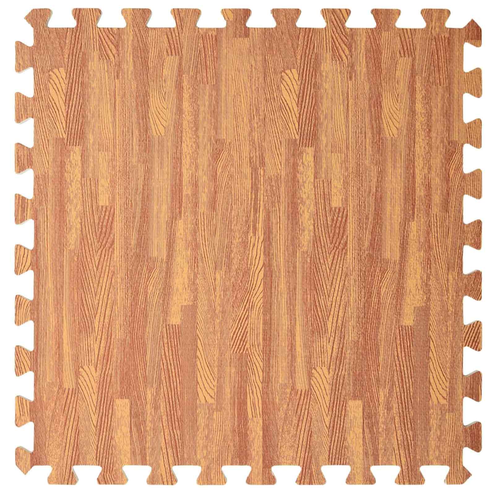 Tappetino per piscina 6 pezzi legno 4,32 ㎡ schiuma EVA