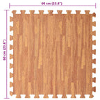 Tappetino per piscina 6 pezzi legno 4,32 ㎡ schiuma EVA