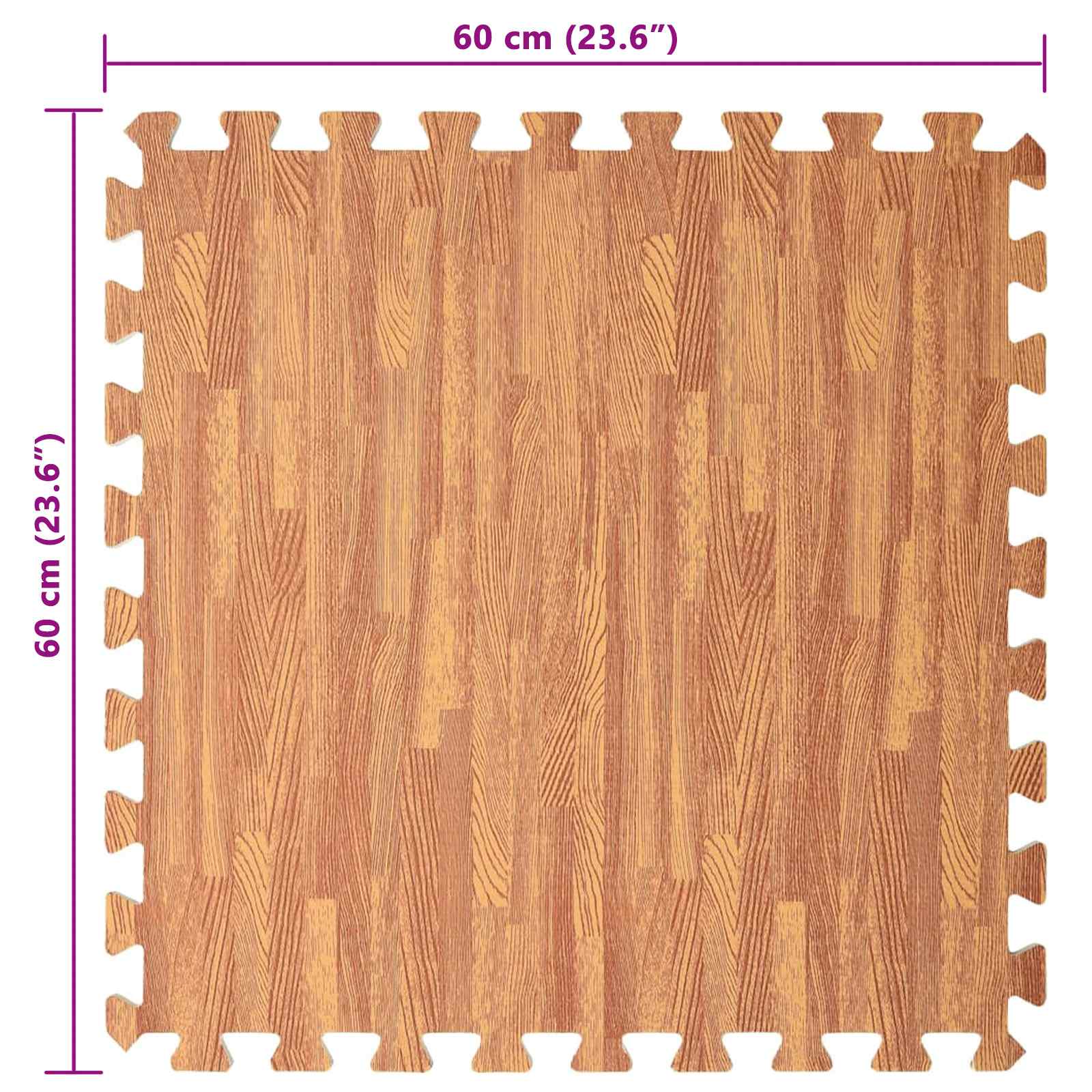 Tappetino per piscina 6 pezzi legno 4,32 ㎡ schiuma EVA