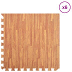 Tappetino per piscina 6 pezzi legno 4,32 ㎡ schiuma EVA