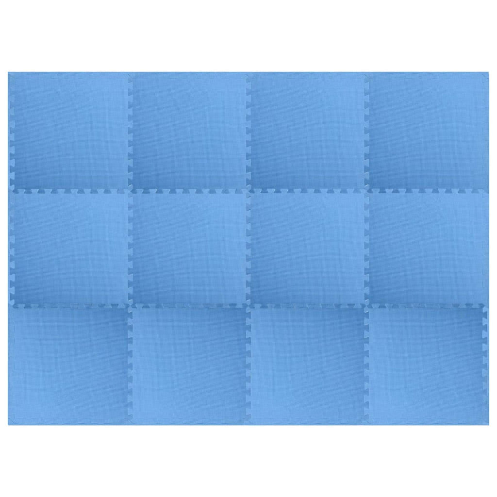 Tappetino per piscina 12 pezzi Blu 4,32 m² Schiuma EVA