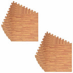 Tappetino per piscina 12 pezzi legno 4,32 ㎡ schiuma EVA