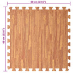 Tappetino per piscina 12 pezzi legno 4,32 ㎡ schiuma EVA