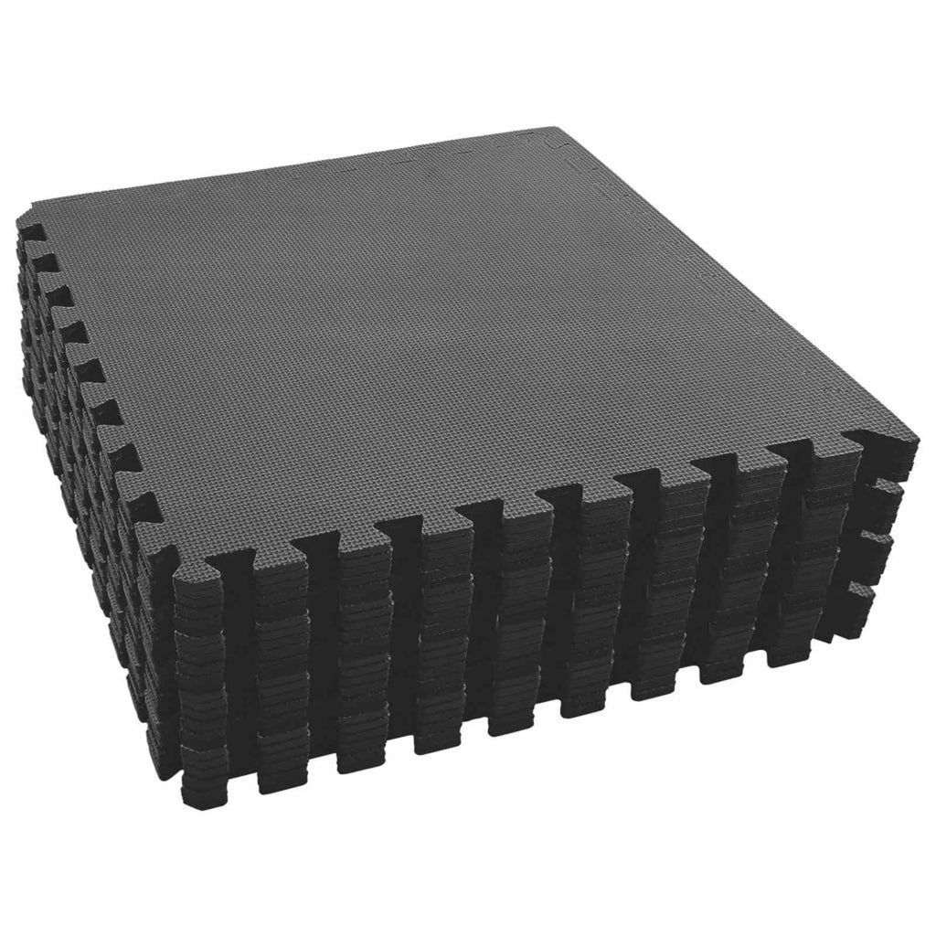 Tappetino per piscina 24 pcs schiuma EVA nero 8,64 m²