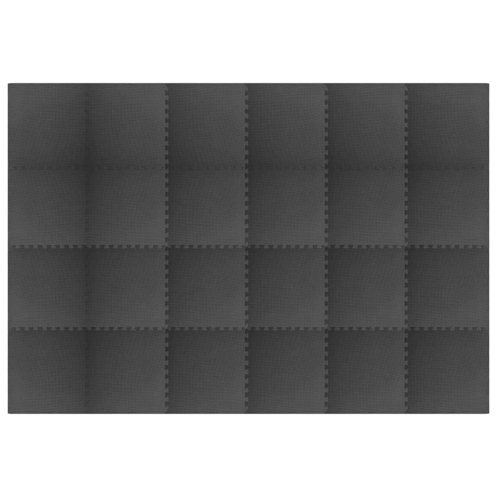 Tappetino per piscina 24 pcs schiuma EVA nero 8,64 m²