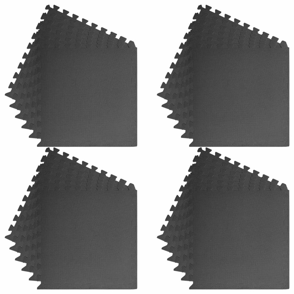 Tappetino per piscina 24 pcs schiuma EVA nero 8,64 m²