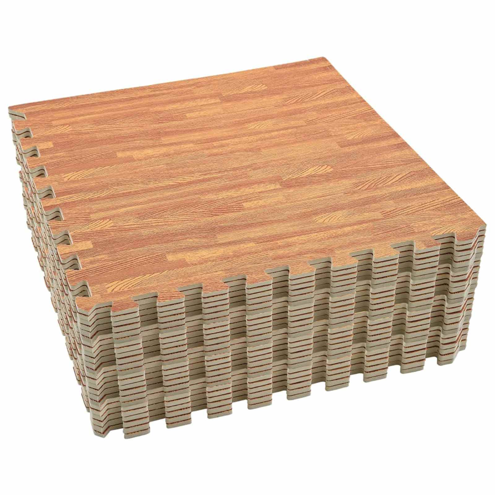Tappetino per piscina 24 pcs legno 8,64 ㎡ schiuma EVA
