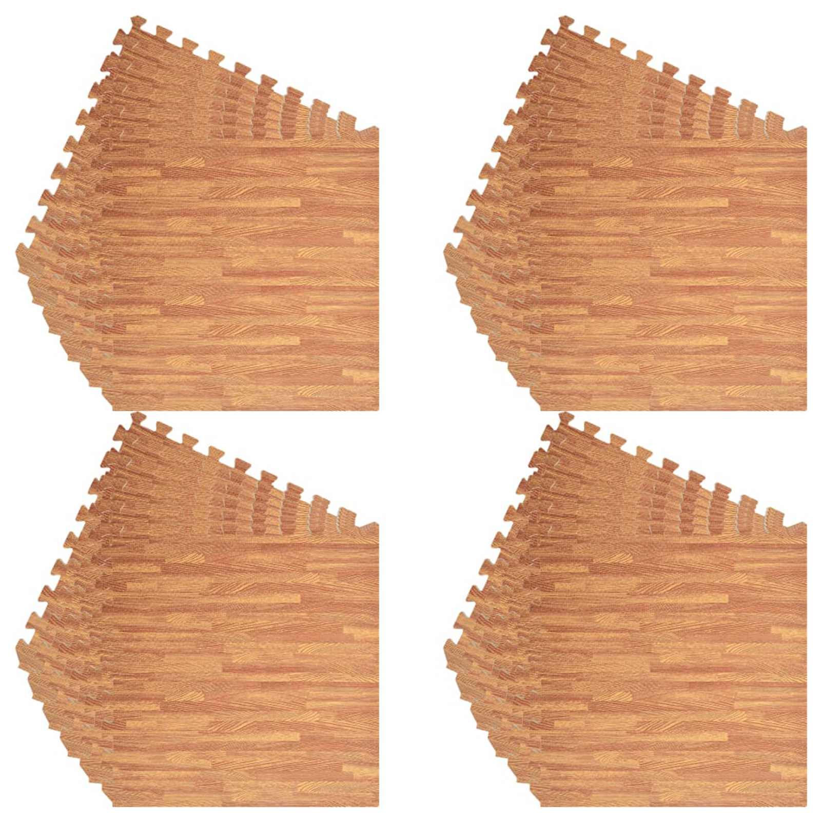 Tappetino per piscina 24 pcs legno 8,64 ㎡ schiuma EVA