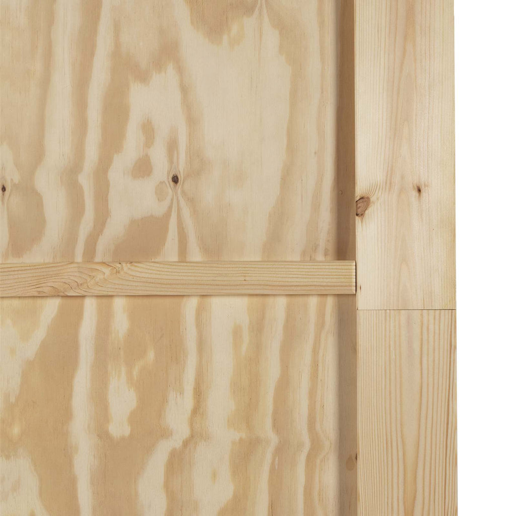 Porta scorrevole in legno di pino naturale e nero 61 x 198,5 cm