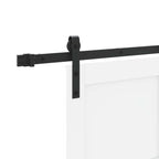 Porta scorrevole bianco e nero 83 x 232 cm legno pino
