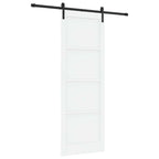 Porta scorrevole bianco e nero 83 x 232 cm legno pino
