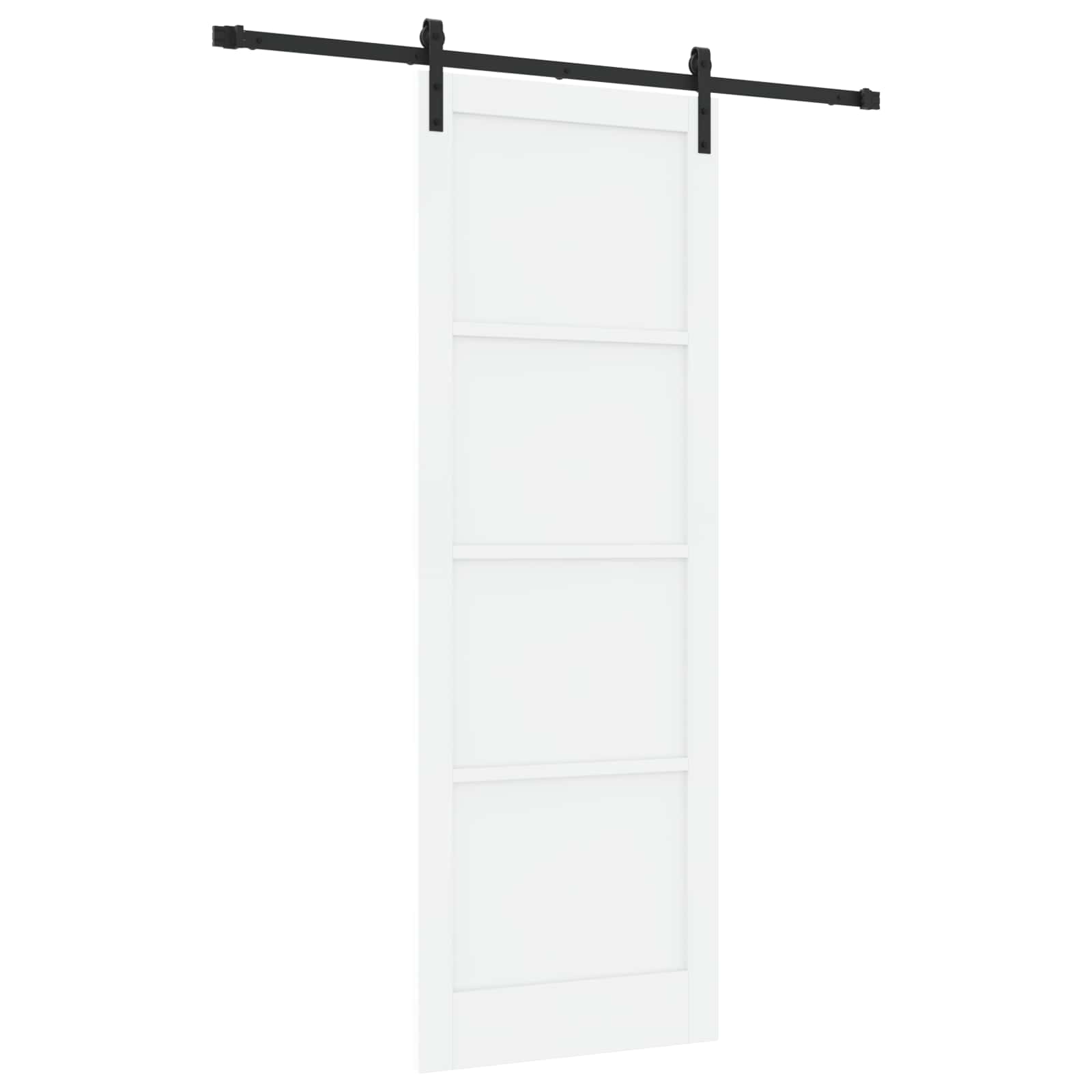 Porta scorrevole bianco e nero 83 x 232 cm legno pino