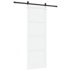 Porta scorrevole bianco e nero 83 x 232 cm legno pino