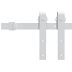 Porta scorrevole in legno di pino naturale e bianco 73,5 x 211 cm
