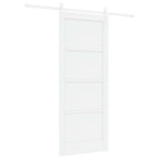 Porta scorrevole in legno massello di pino bianco 83 x 202 cm