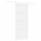 Porta scorrevole in legno massello di pino bianco 83 x 202 cm