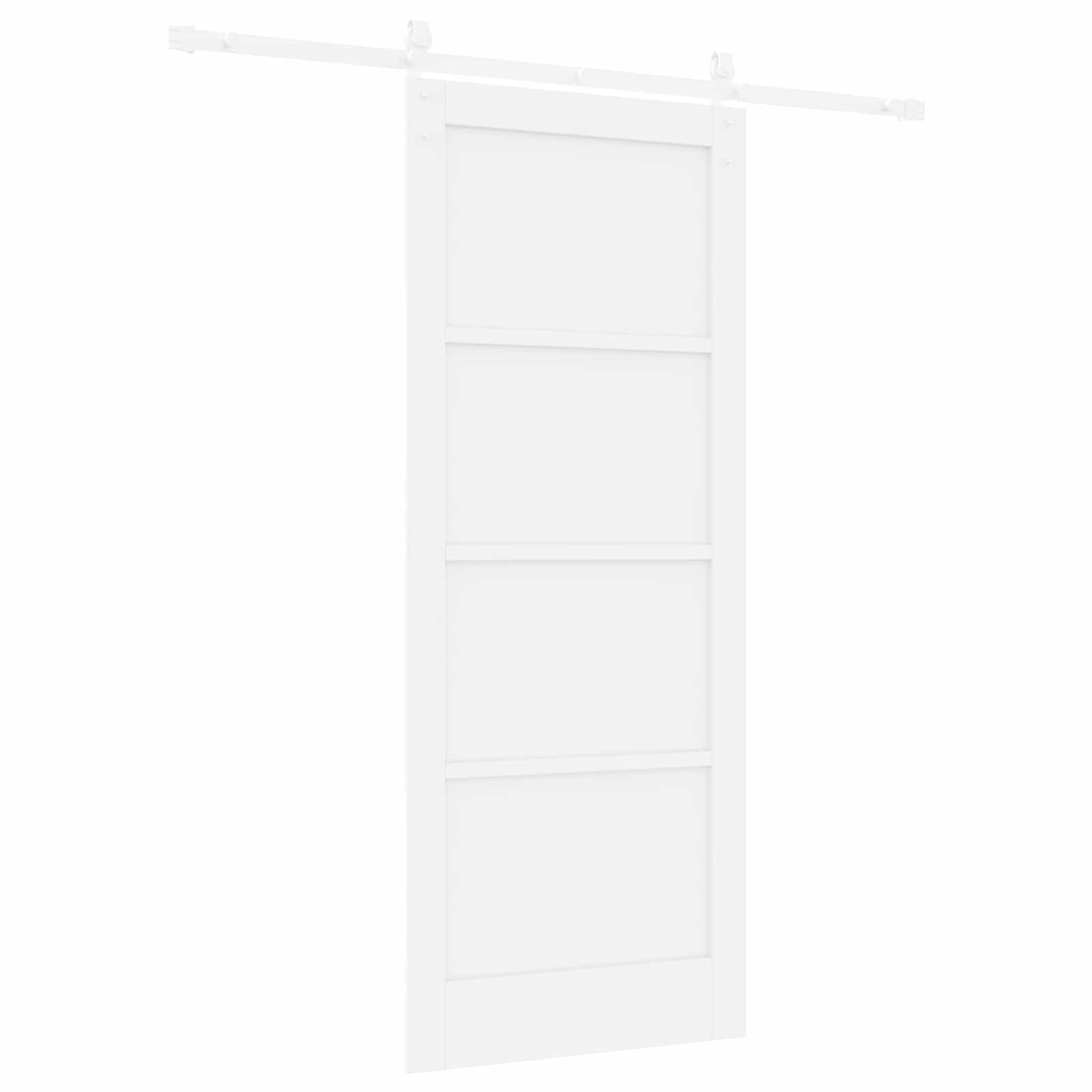 Porta scorrevole in legno massello di pino bianco 83 x 202 cm