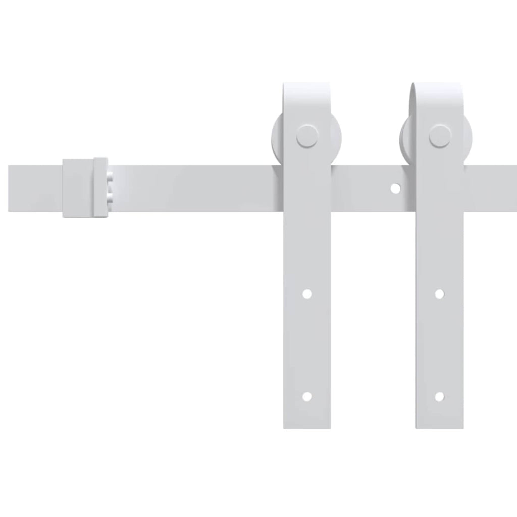 Porta scorrevole in legno di pino 83 x 211 cm Naturale e Bianco