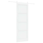 Porta Scorrevole Bianco 83 x 232 cm Legno Massello di Pino