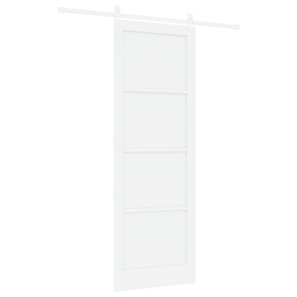 Porta Scorrevole Bianco 83 x 232 cm Legno Massello di Pino