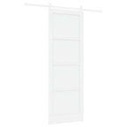 Porta Scorrevole Bianco 83 x 232 cm Legno Massello di Pino