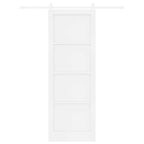 Porta Scorrevole Bianco 83 x 232 cm Legno Massello di Pino