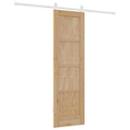 Porta scorrevole in legno di pino naturale e bianco 61 x 198,5 cm