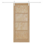 Porta Scorrevole Naturale e Bianco 83 x 202 cm